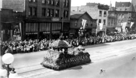 [The Vancouver float in the Dominion Day Parade]