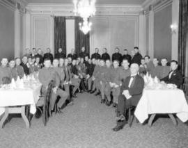 Army Service Corps Officers at banquet in Hotel Georgia