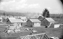 [View of houses being built as part of a shipyard housing program in North Vancouver]