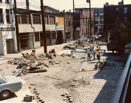 Blood Alley and Trounce Alley during construction