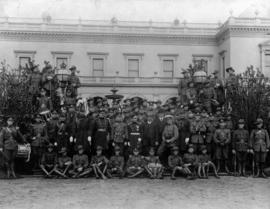 Australian government officials and dignitaries with Canadian Cadets during 1912 tour of Australi...