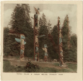 Totem poles and Indian relics, Stanley Park