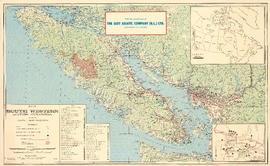 Map of south western British Columbia showing coastal lumber producers