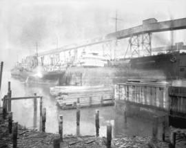 [Two cargo ships, the "Canadian Transporter" and "Canadian Farmer" docked at ...