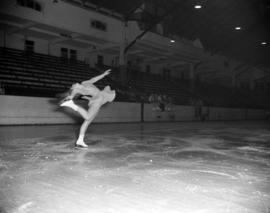 [Figure skater practicing for the Rotary Ice Carnival]