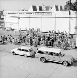 [A preview of the] International Circus [in the Shoppers Drug Mart parking lot in Kerrisdale]