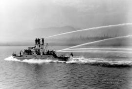 [Demonstration of Vancouver's first fire boat "J.H. Carlisle"]
