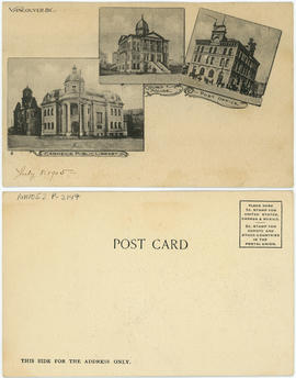 Vancouver, B.C. : Carnegie Public Library, Court House, Post Office