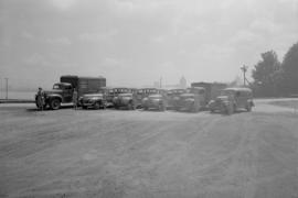 Red Cross Society trucks