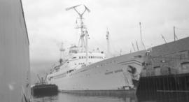 M.S. Akademik Shirskov [Russian ship at dock]