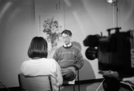 Paul Yee being interviewed by Andrea Eng for the Saltwater City video