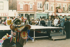 Dragon dance during Chinese New Year celebration on East Pender Street