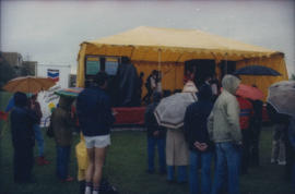 Crowd assembled around Chevron Stage