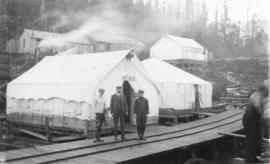 [A post office in a tent]