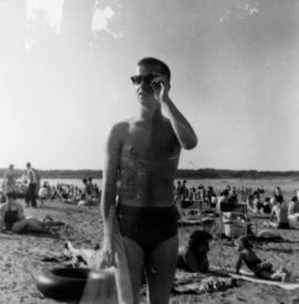 Unidentified man at beach