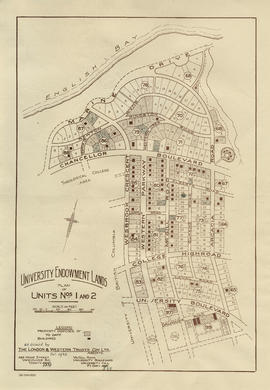 University Endowment Lands : plan of units nos. 1 and 2