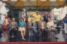 Group on stage at Park Party Tour