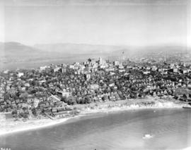 [Aerial view looking north from False Creek]