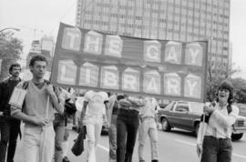 Richards Gay Unity Parade [The Gay Library banner]