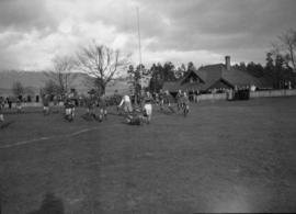 Rugby game in progress
