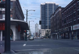 Looking West on Robson from Granville