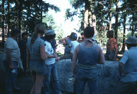 Group of sculptors at work: far left Matthias Hietz, second from right David Lim