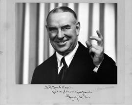 [G.G. McGeer, Mayor of Vancouver, 1935-536 and 1947; a signed portrait, " to the Frank Ross'...