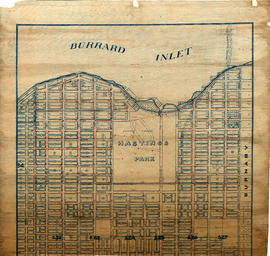 Vancouver, B.C. Plan showing location of water pipes, hydrants, etc. [Hastings Park area]