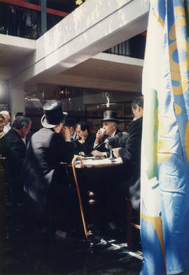 Reenactment of Vancouver's first City Council meeting at 12 Water Street