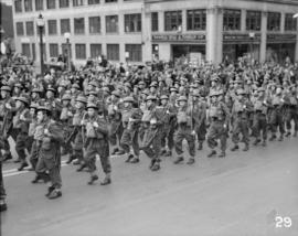 World War II parade on Burrard Street