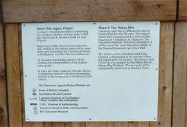 Informational signboard for totem poles at Brockton Point