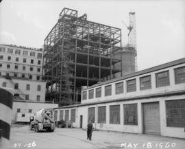 Pan house building and filtering: General view south and southwest