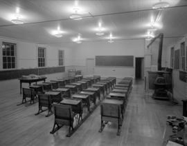 [Interior view of a classroom]