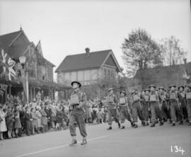 World War II parade on Burrard Street