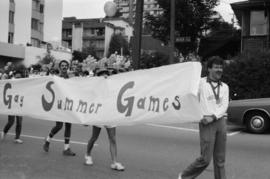 Richards Gay Unity Parade [Gay Summer Games banner]