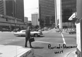 Burrard [Street] and Dunsmuir [Street looking] west