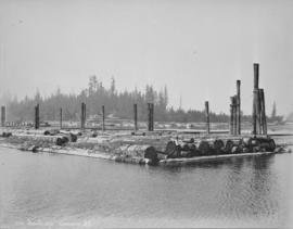 Log boom in Coal Harbour