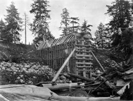 Burwell Lake, view of Dam face after completion of repairs