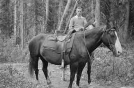 N.P. Hager and two horses