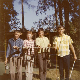 Four young men and their catch