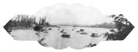 [Coal Harbour, showing part of Stanley Park, Deadman's Island, and houseboats]