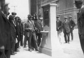 Drinking fountain at Powell and Carrall Streets [Maple Tree monument]