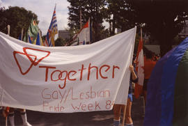 PWCC - parade, breakfast [Gay/Lesbian Pride Week '84 banner]