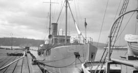 [H.M.C.S. "Armentiers" at dock]