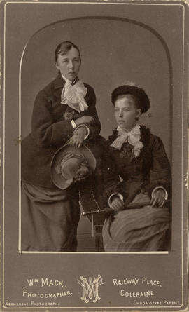 Portrait of two unidentified women