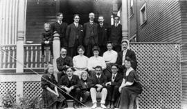 [Unidentified group on a porch]