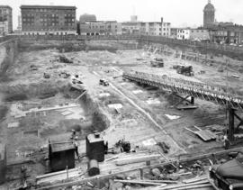 [The new Post Offce construction site looking towards Homer Street between Dunsmuir and Georgia S...