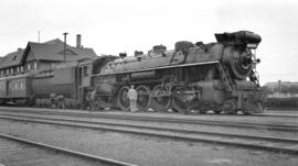C.N.R. Steam, Pass. Eng. #6049 at Melville Sask.
