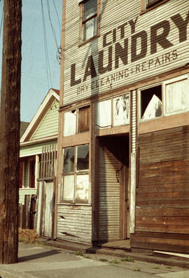 [Vacant building, City Laundry, at 823 Union Street]