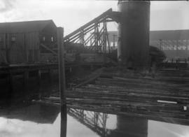 Wharf with building behind